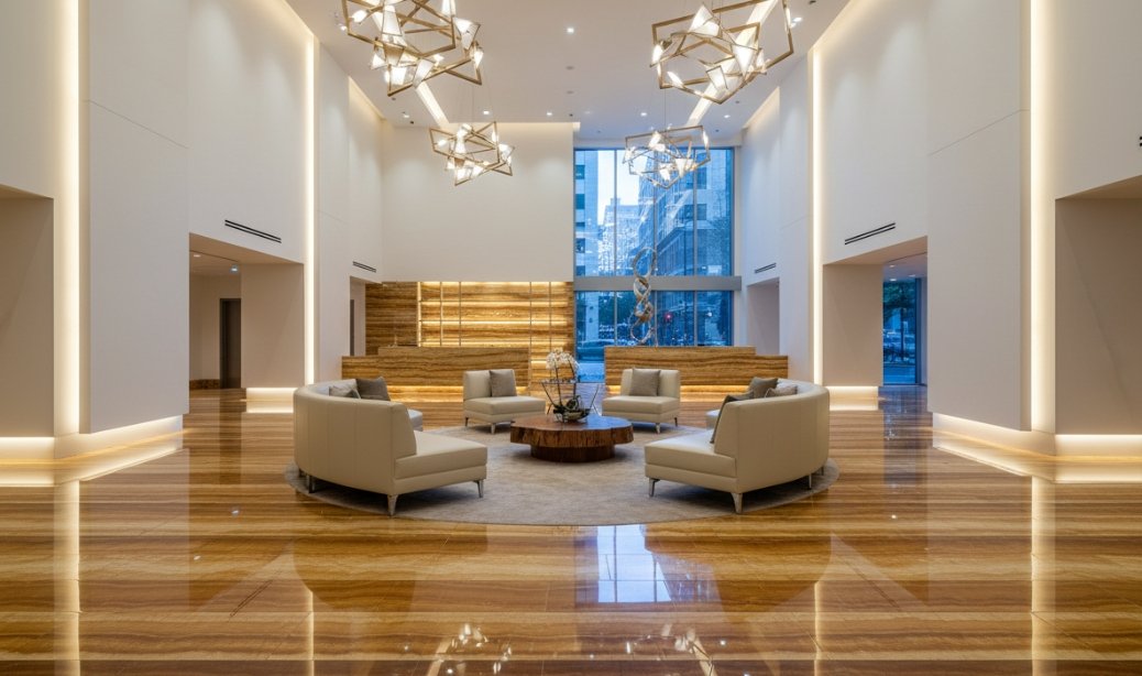 Onyx floor restoration and polishing