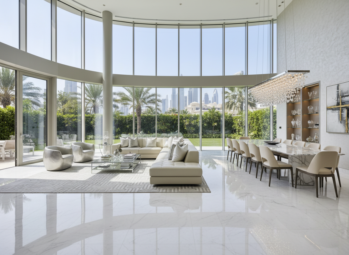 white marble polishing services dubai