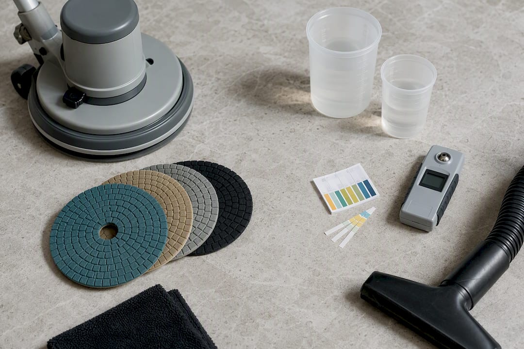 Professional tools for marble stain removal