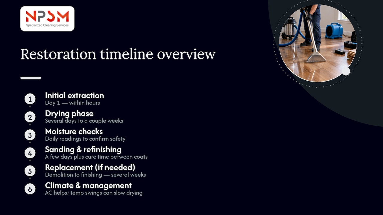How long restoration actually takes, start to finish — overview diagram