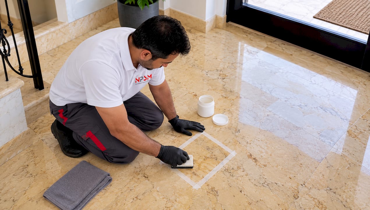 Yellow Marble in Dubai? Test a 6 Inch by 6 Inch Patch First